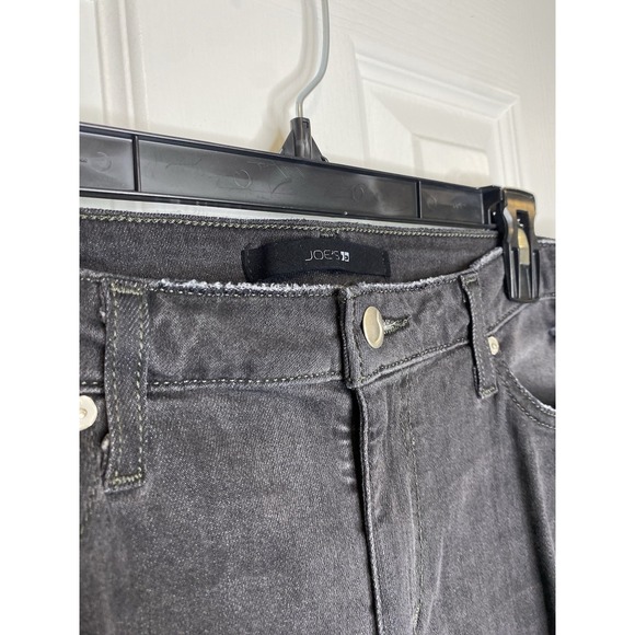 Joes Jeans Women's Denim Distressed Skinny Jeans Raw Hem Black Grey‎ 32 - Picture 3 of 7